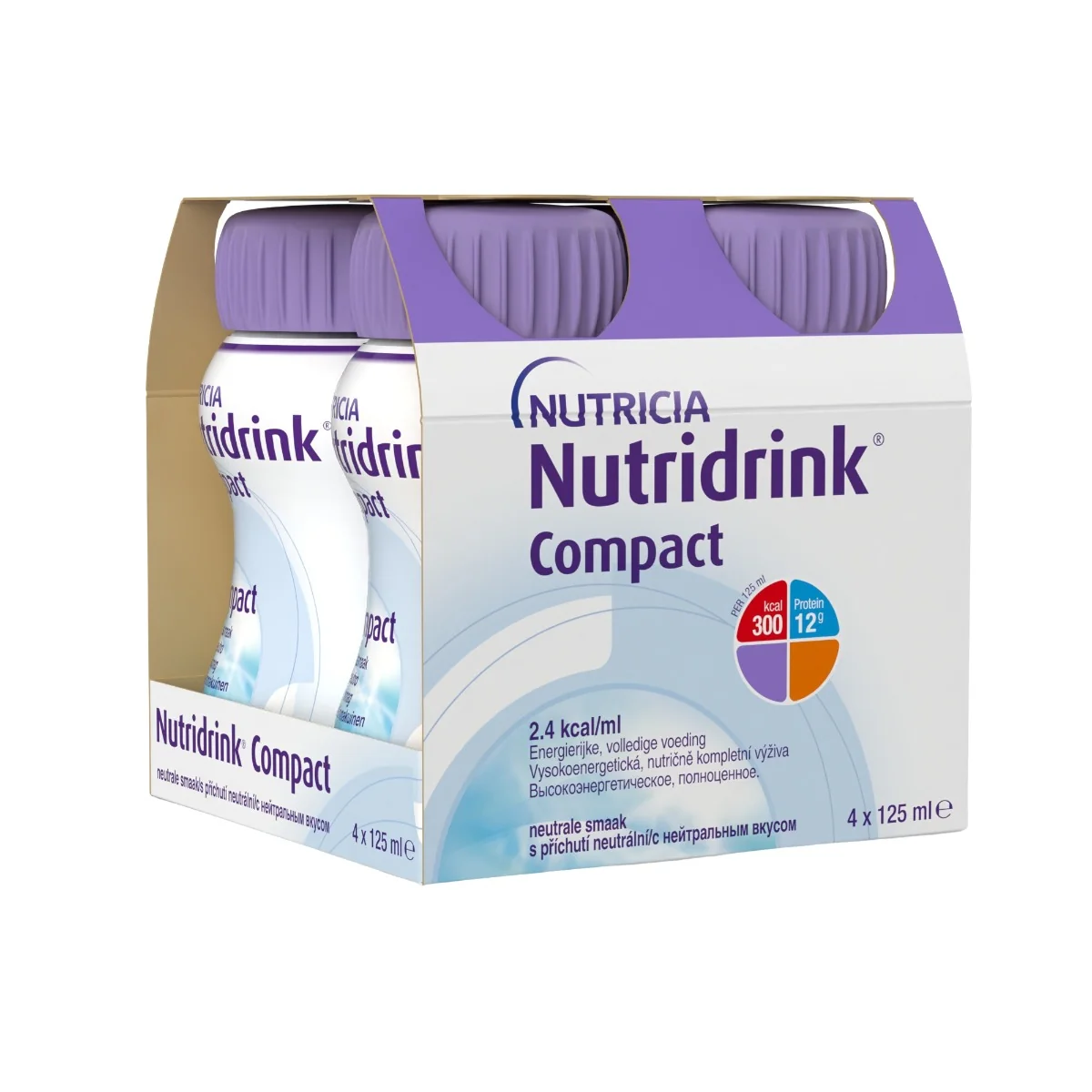 Nutridrink Compact s příchutí neutrální 4x125 ml