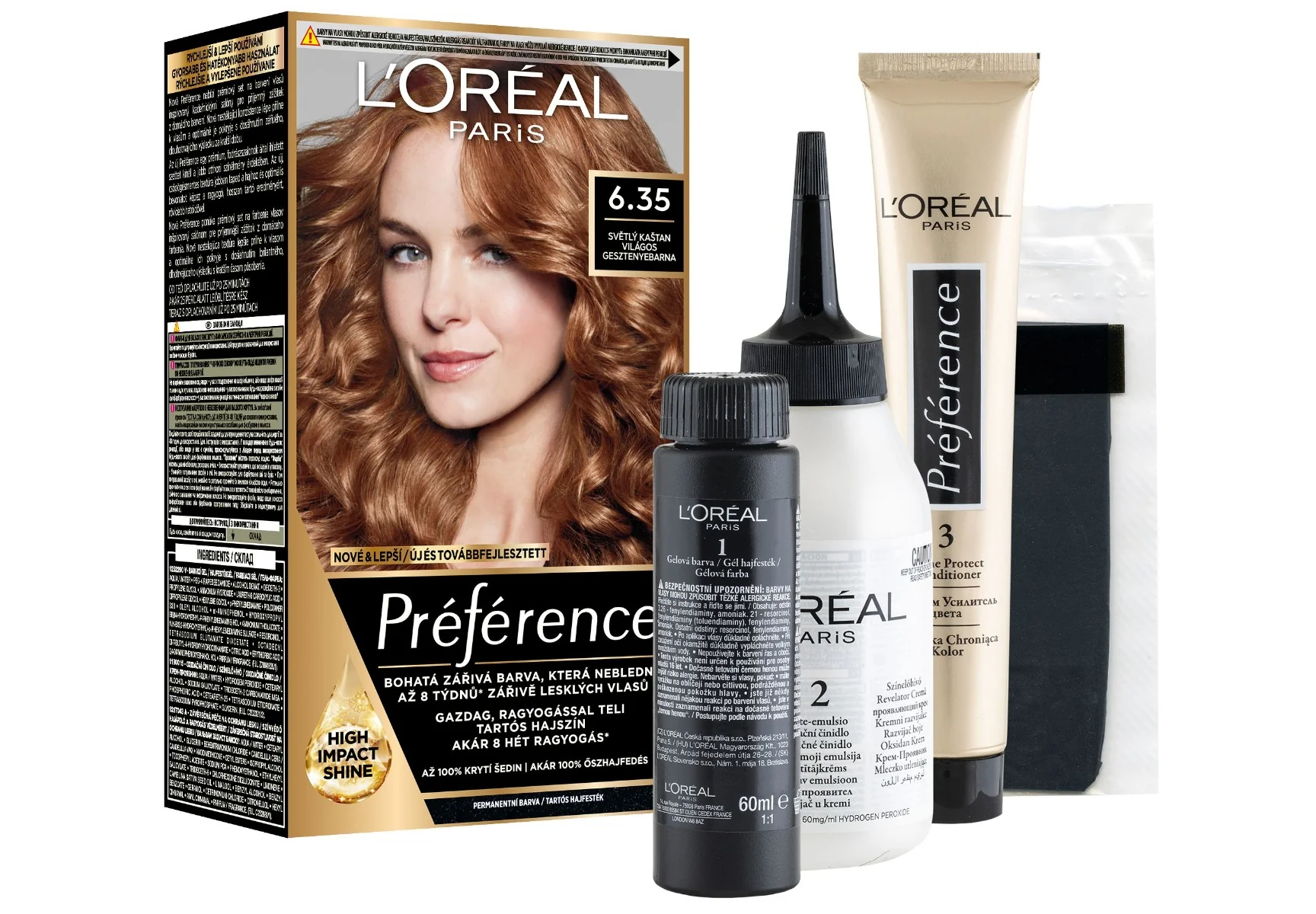 Loréal Paris Preference 6.35 světlý kaštan