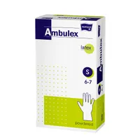 Ambulex Latexové rukavice pudrované nesterilní vel. S