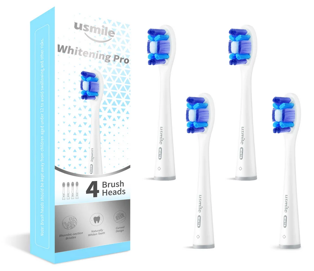 USMILE Whitening Pro Brush Head náhradní hlavice 4 ks White