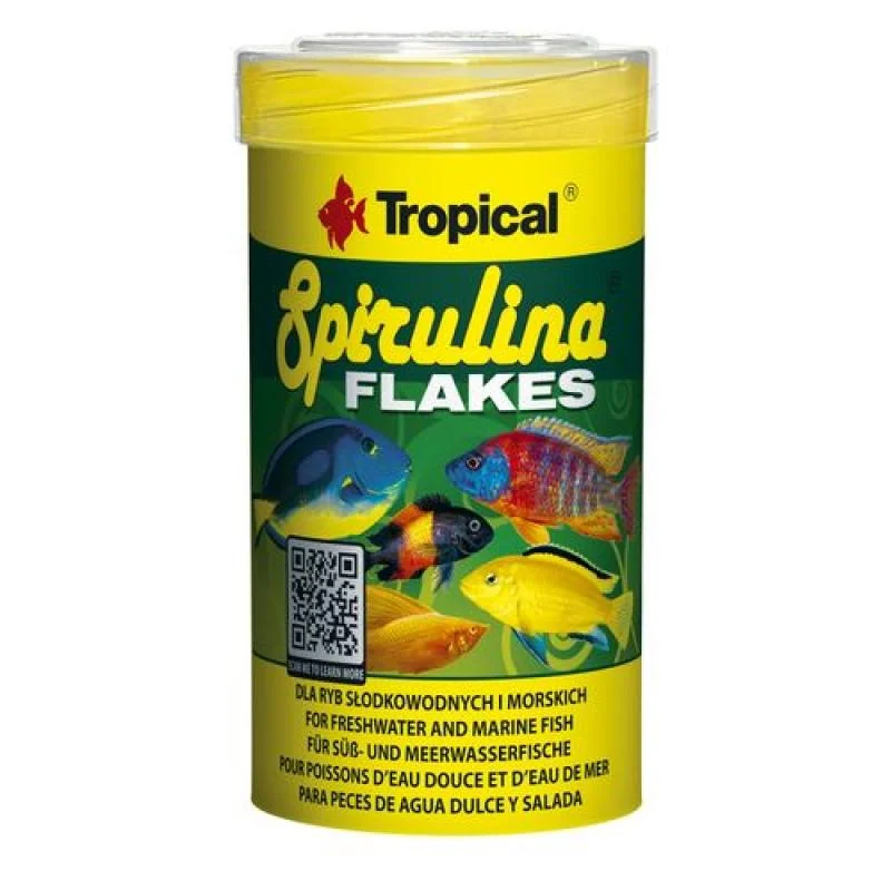 Tropical Spirulina Flakes 100ml/20g krmivo se spirulinou pro sladkovodní a mořské ryby 