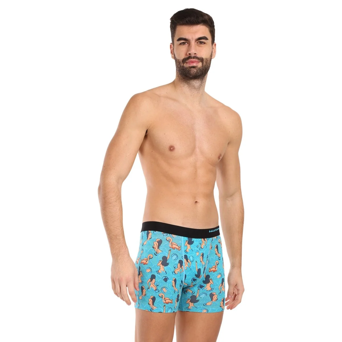 69SLAM Pánské boxerky fit bamboo getting wet light gilbert (MPBGEL-BB) M 