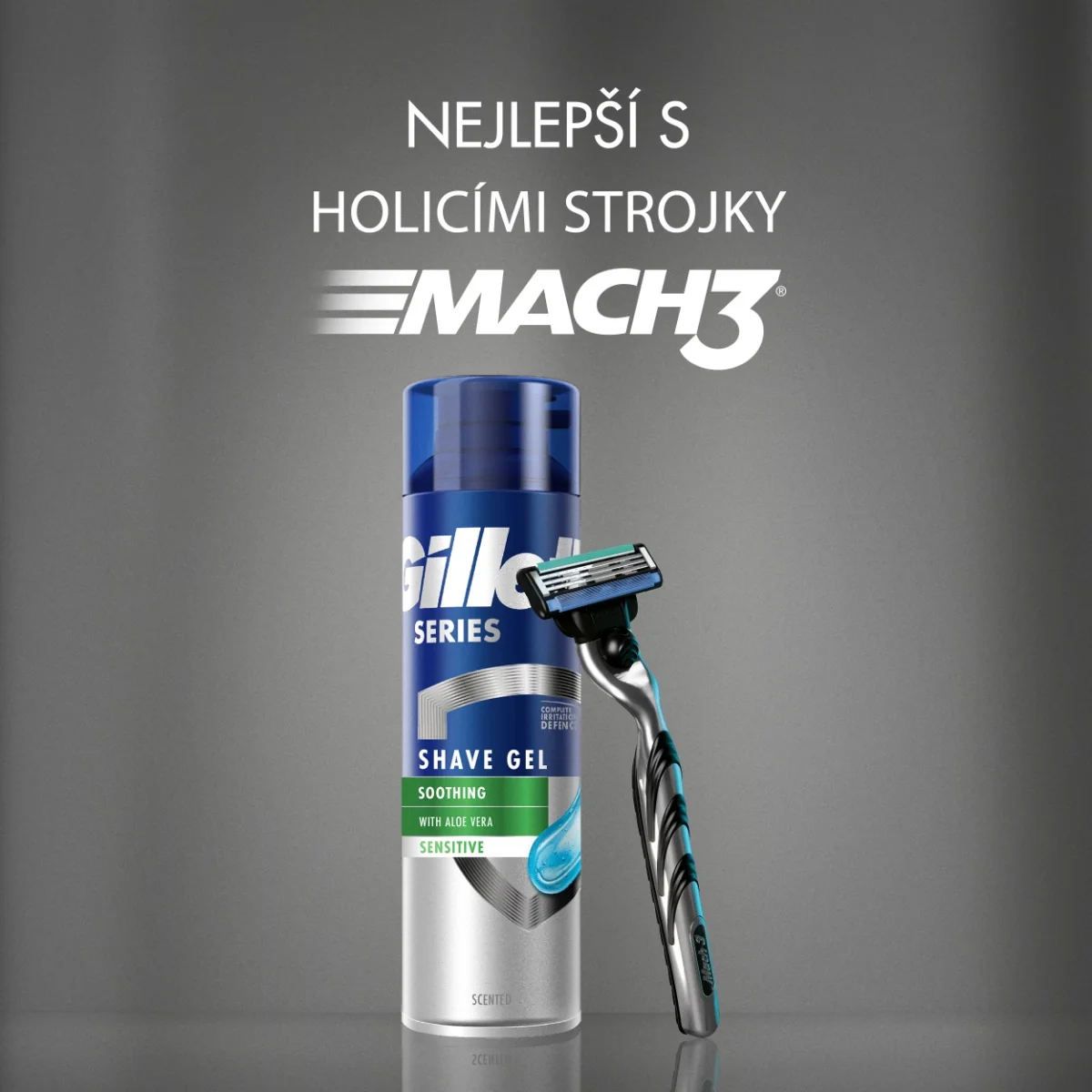 Gillette Series Sensitive gel na holení 240 ml