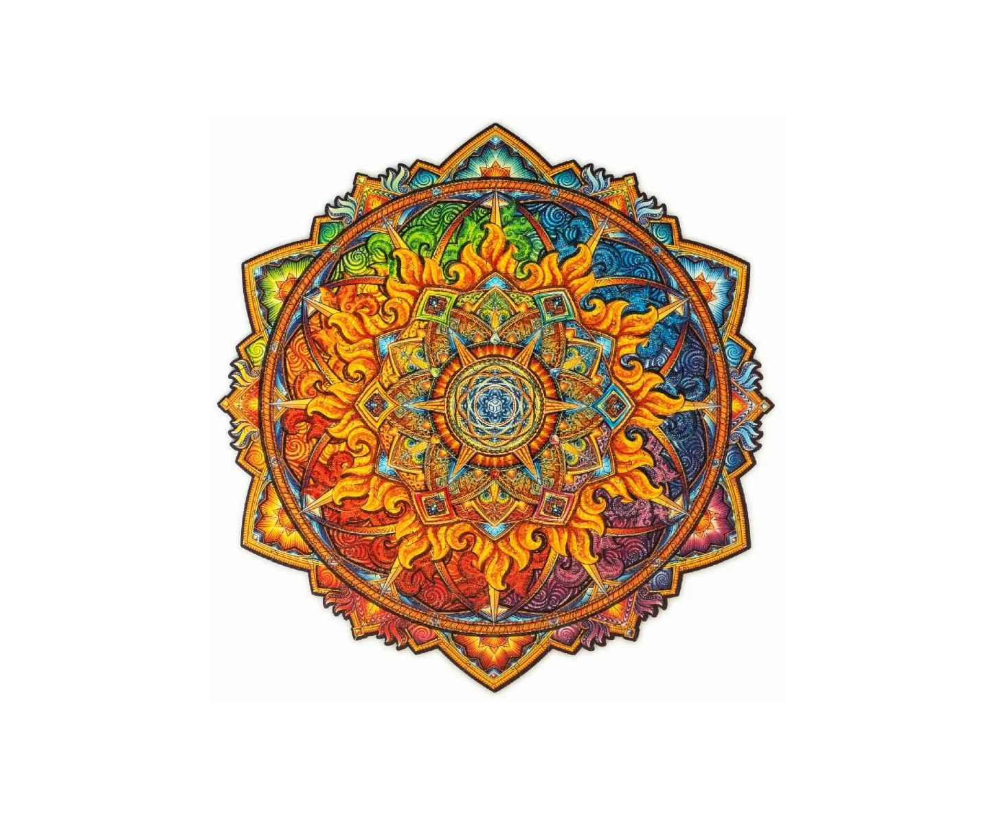 Unidragon Dřevěné puzzle Mandala Nascent Sun 200 ks