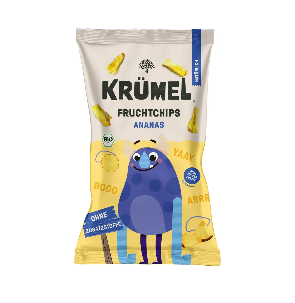 Krümel BIO Ananasové chipsy sušené mrazem 10 g