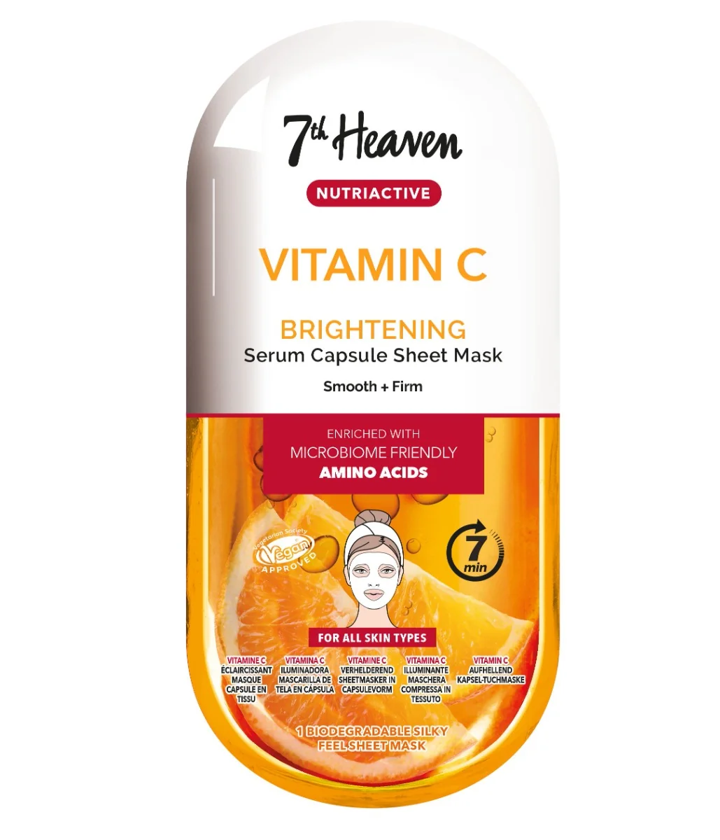 7th Heaven Nutriactive VITAMIN C ubrousková rozjasňující pleťová maska 20 g