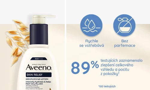 Vlastnosti tělového mléka Aveeno Skin Relief