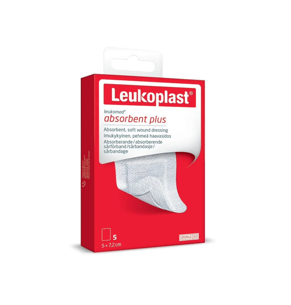 Leukoplast Leukomed Krytí z netkaného textilu 5 x 7,2 cm 5 ks