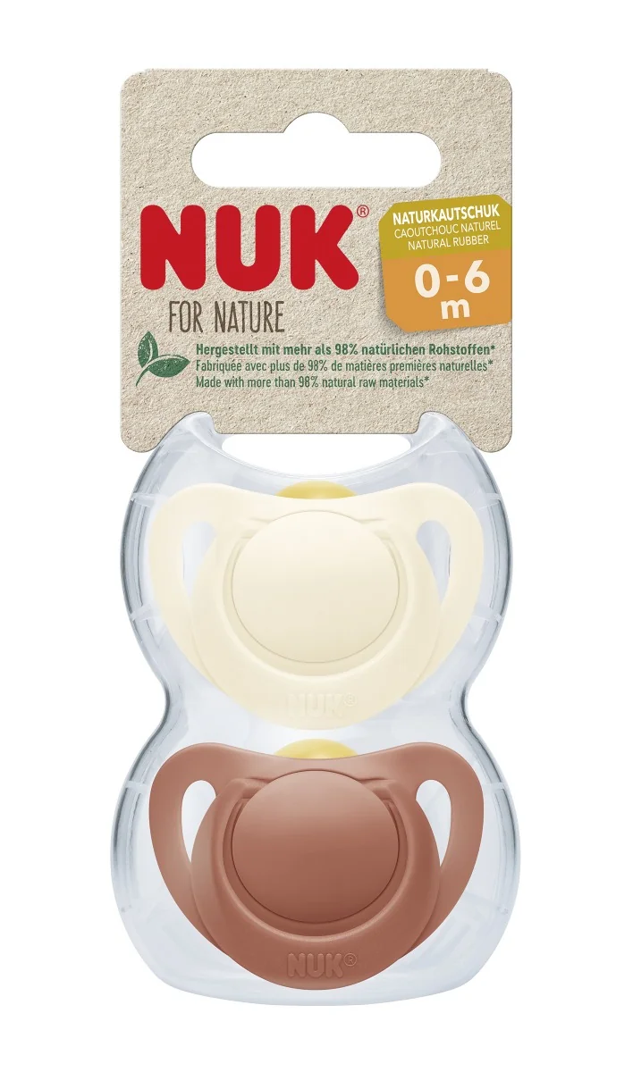 NUK For Nature Dudlík latex 0-6m box 2 ks