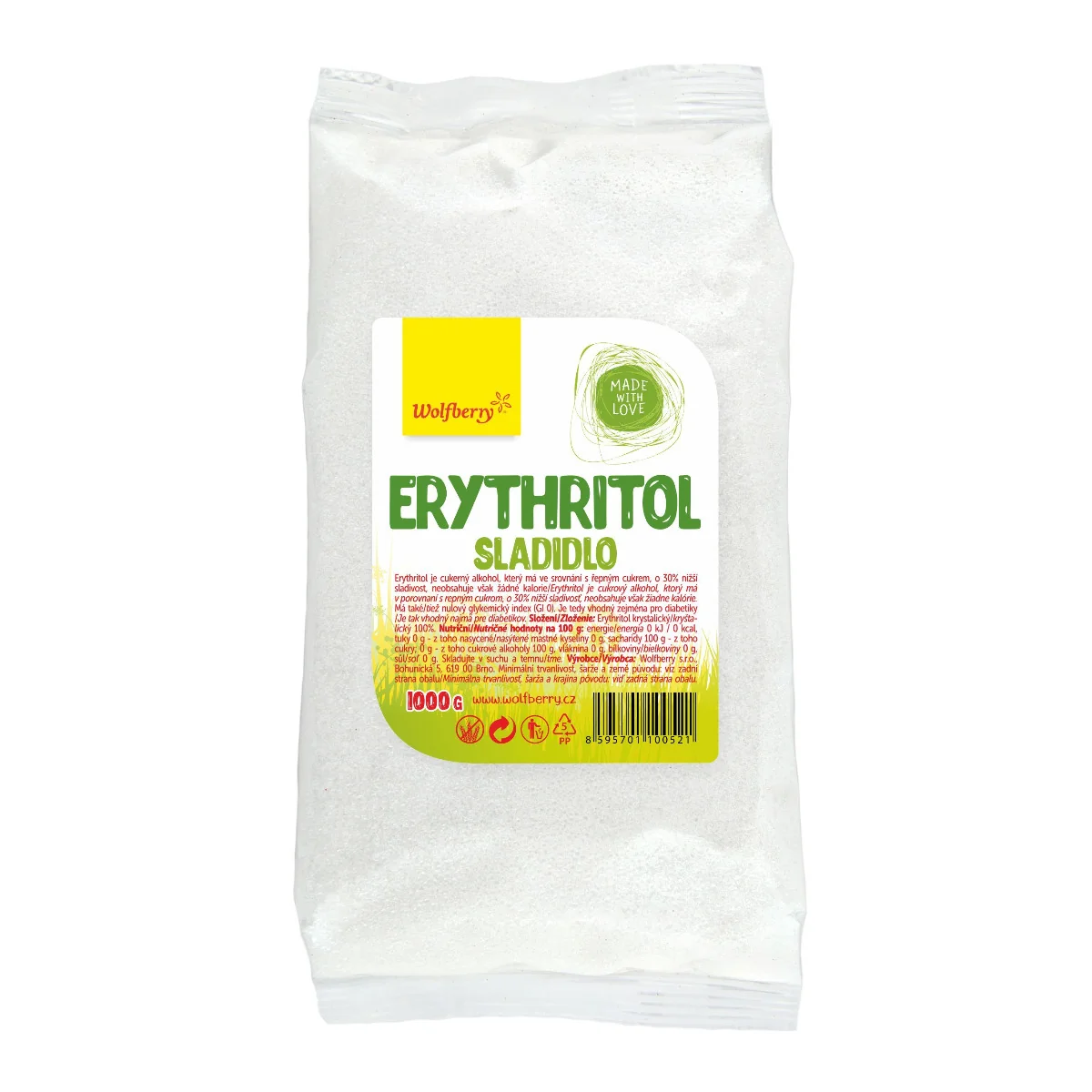 Wolfberry Erythritol sáček 1000 g