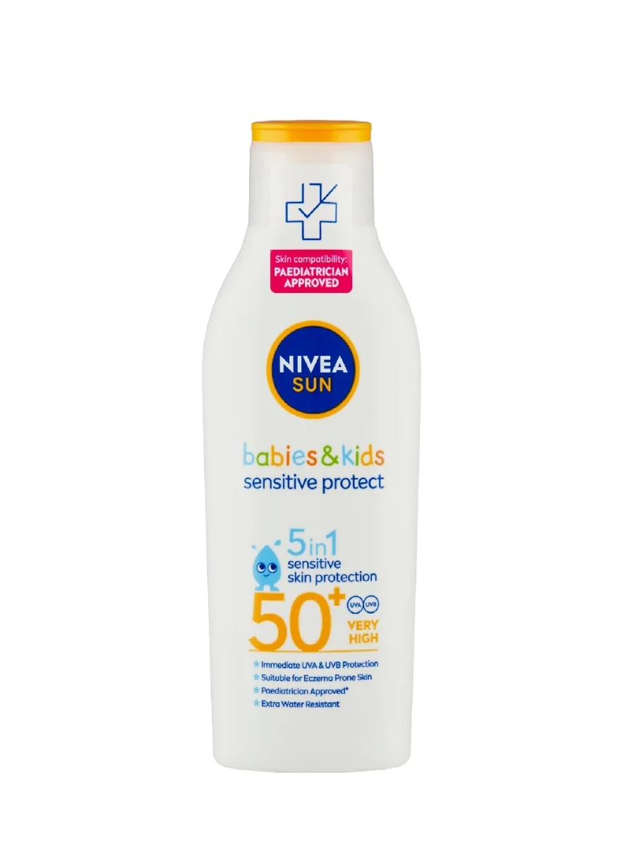 Nivea SUN Sensitive SPF50+ dětské opalovací mléko 200 ml