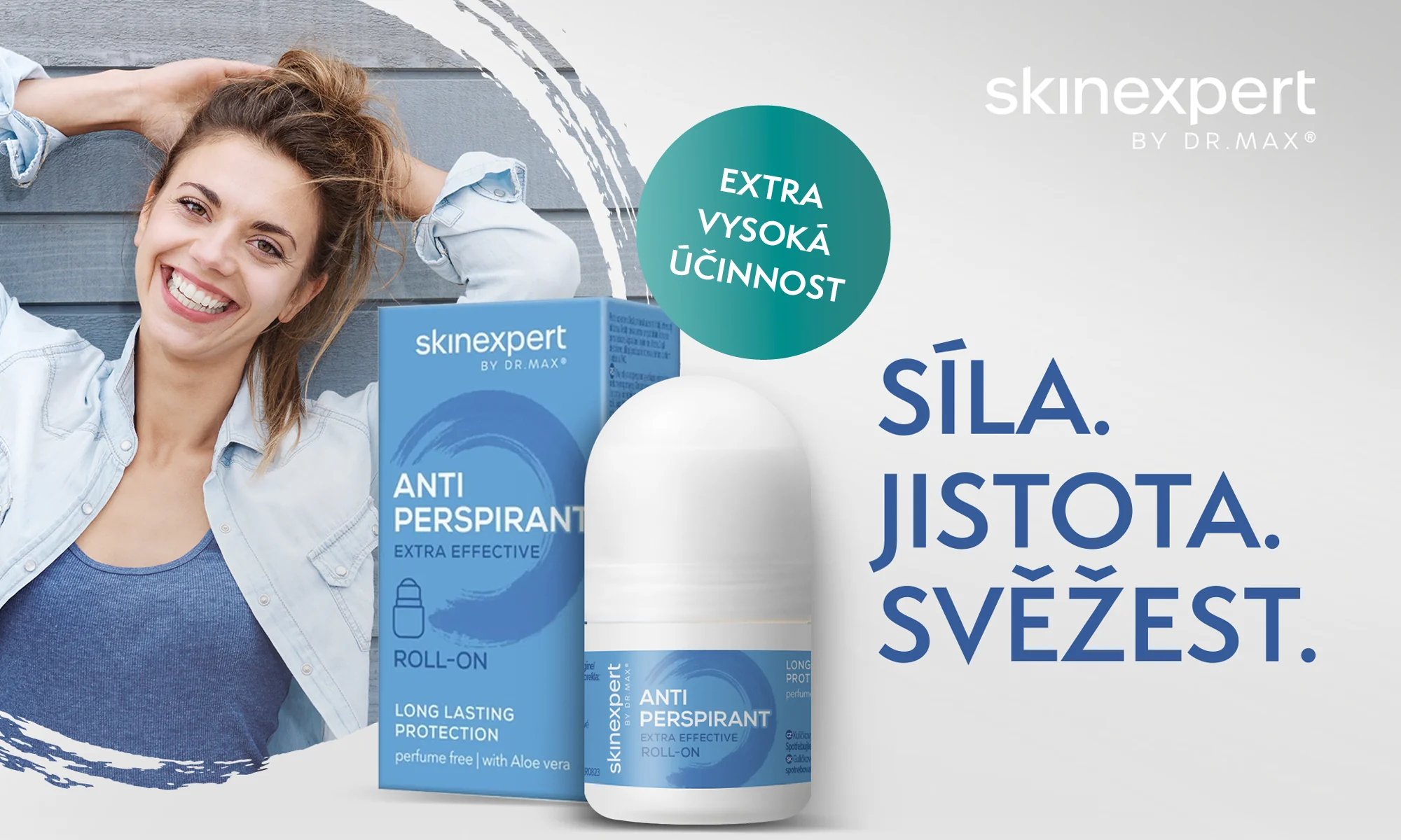 Skinexpert by Dr. Max antiperspirant. Síla, jistota, svěžest. 100% přírodního původu.