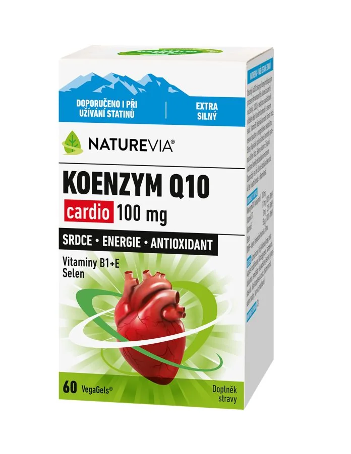 NatureVia Koenzym Q10 Cardio 100 mg 60 kapslí