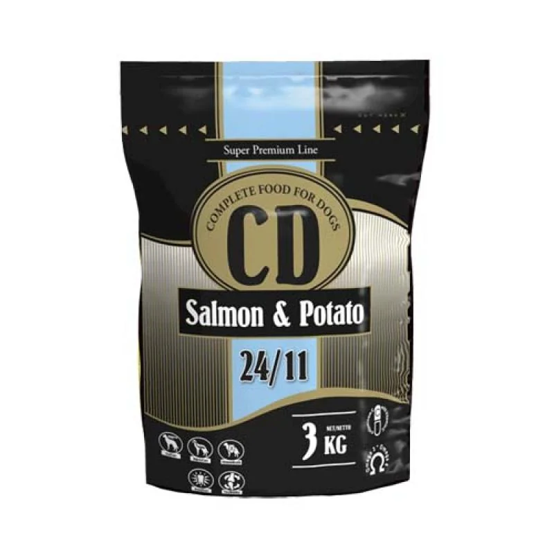 Delikan CD Salmon and Potato 24/11 3kg Kompletní superprémiové krmivo s lososem a bra