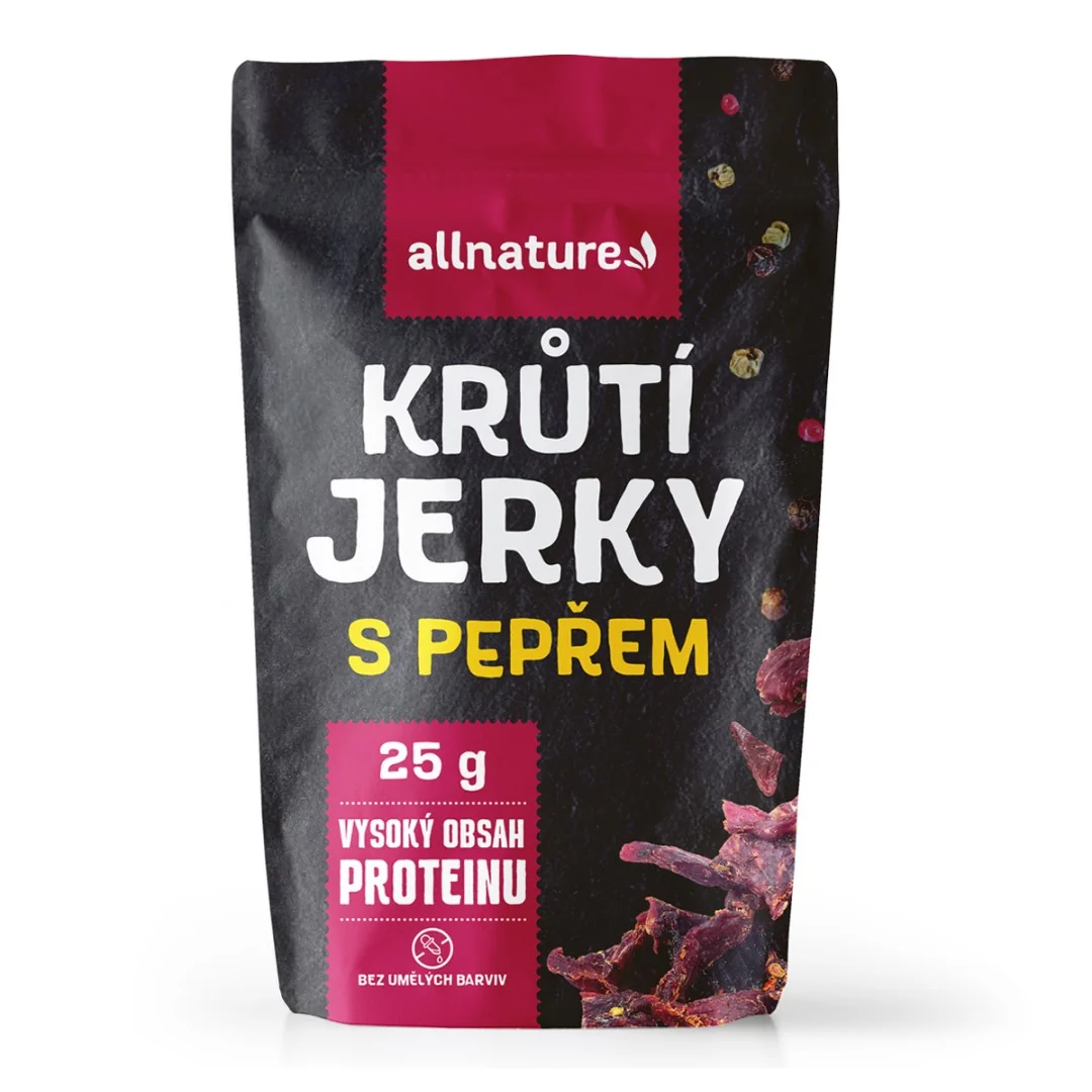 Allnature TURKEY Pepper Jerky sušené krůtí maso 25 g