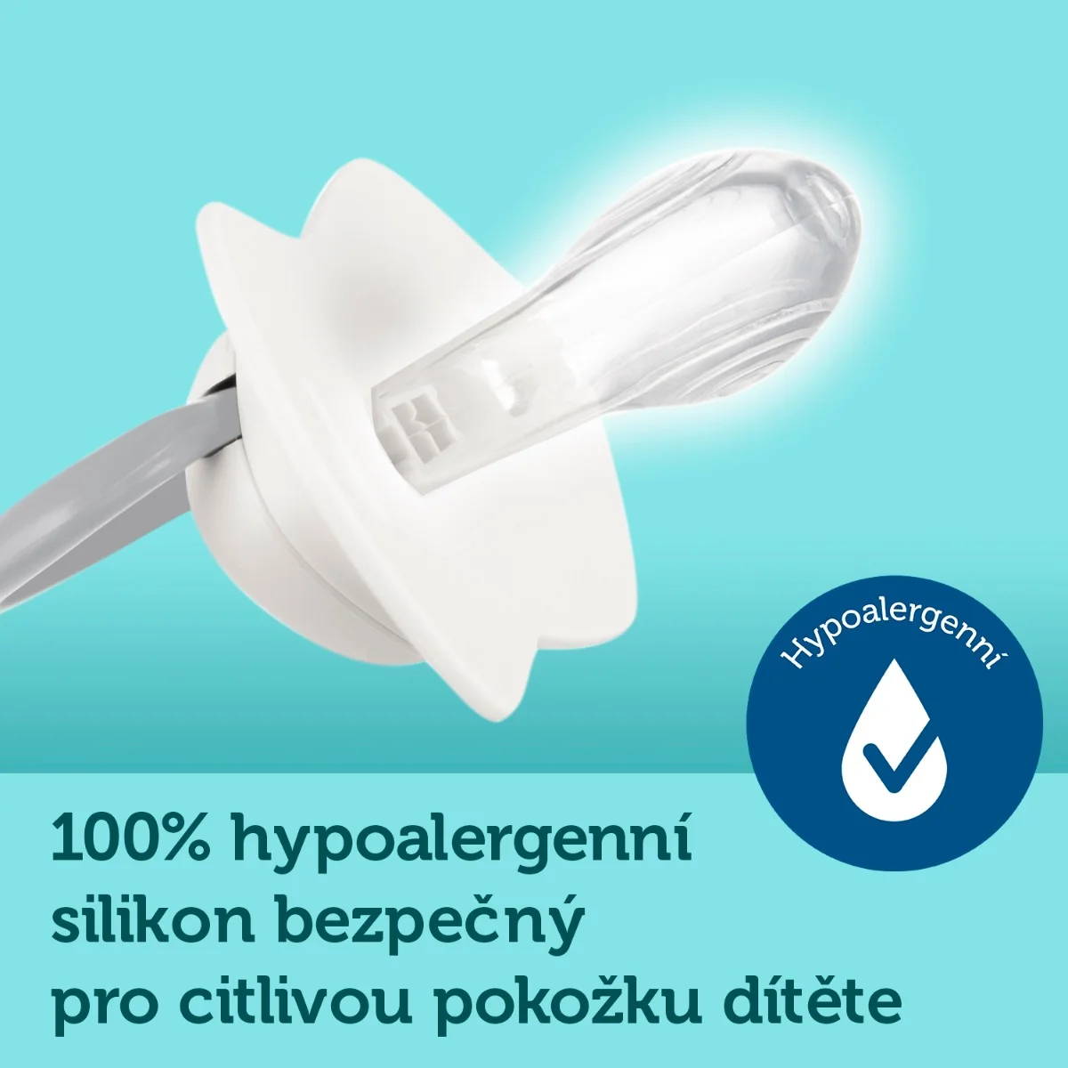 Canpol babies Symetrické silikonové dudlíky 0–6 měsíců 2 ks Light touch modré