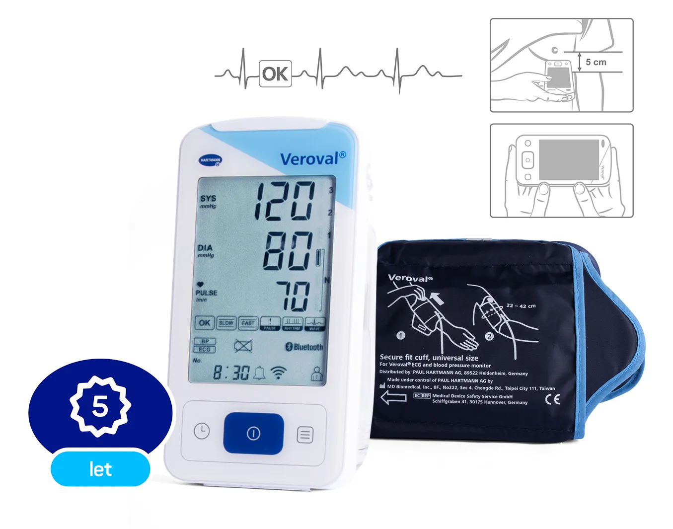 Veroval Digitální tlakoměr s EKG 