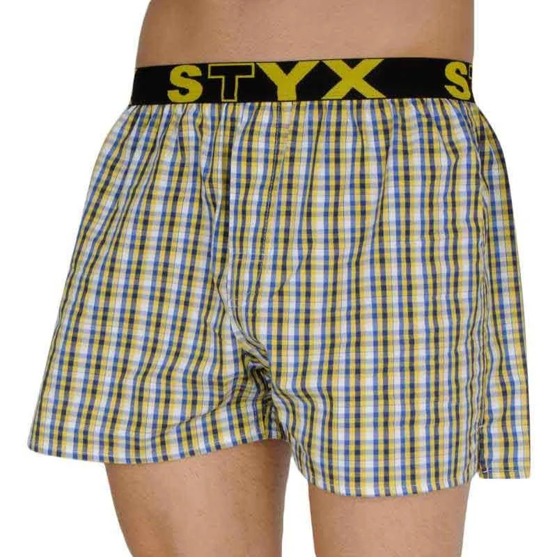 Styx Pánské trenky sportovní guma vícebarevné (B107) XL 