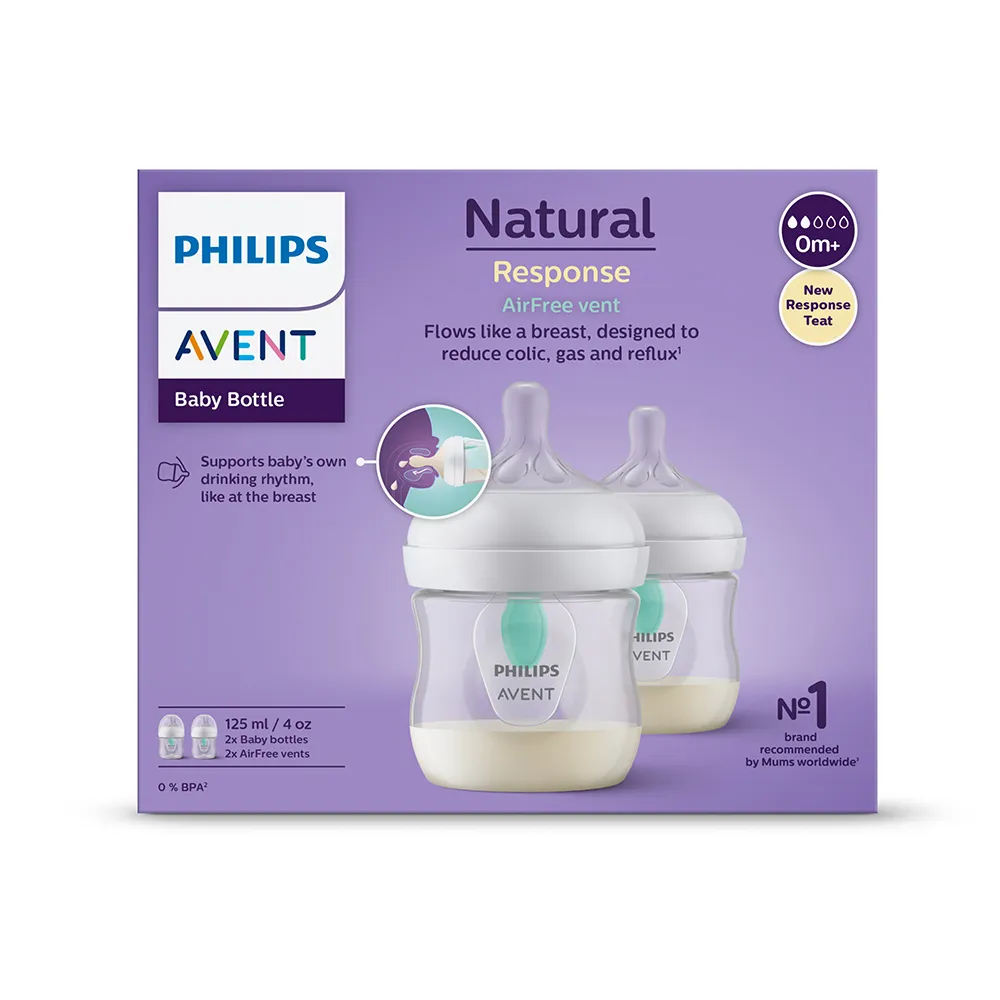 Philips Avent Natural Response Láhev s ventilem AirFree 0m+ 2x125 ml duopack