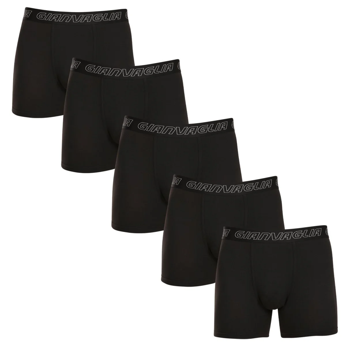 Gianvaglia 5PACK pánské boxerky černé (GVG-5015) XL