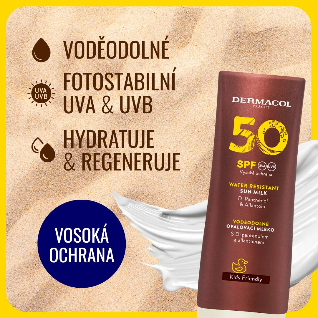 Dermacol SUN Mléko na opalování SPF50 flip-top 200 ml