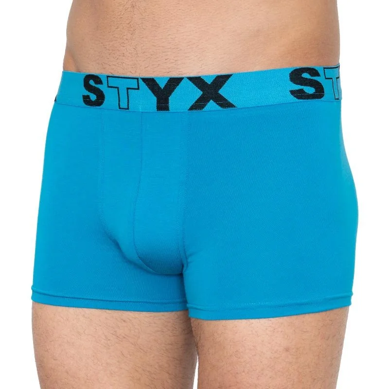 Styx Pánské boxerky sportovní guma nadrozměr světle modré (R969) 4XL 