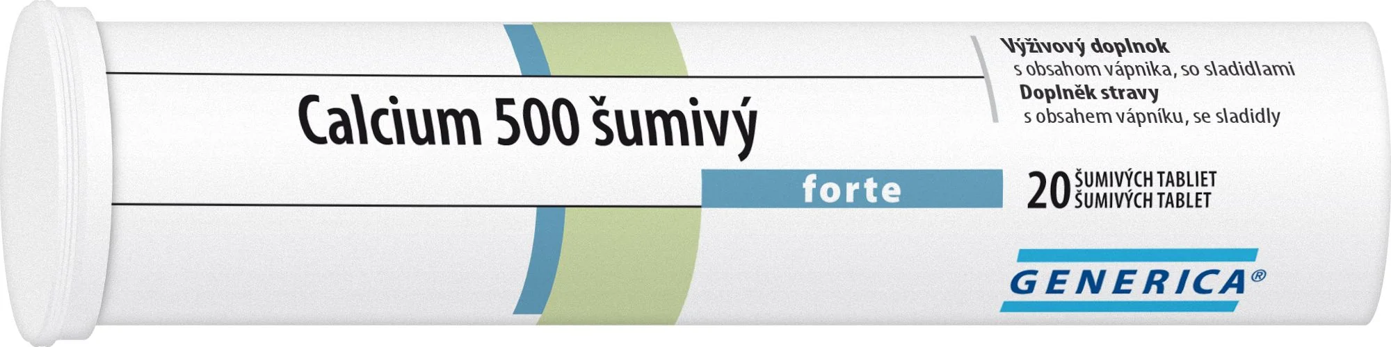 Generica Calcium 500 forte 20 šumivých tablet