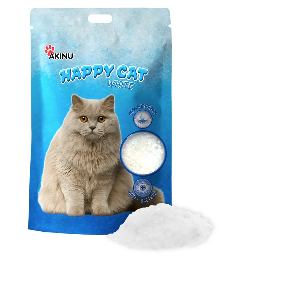 Akinu HAPPY CAT silika gel bílý stelivo pro kočky 16 l 