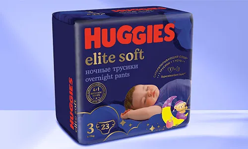 Huggies. Elite Soft Overnight.