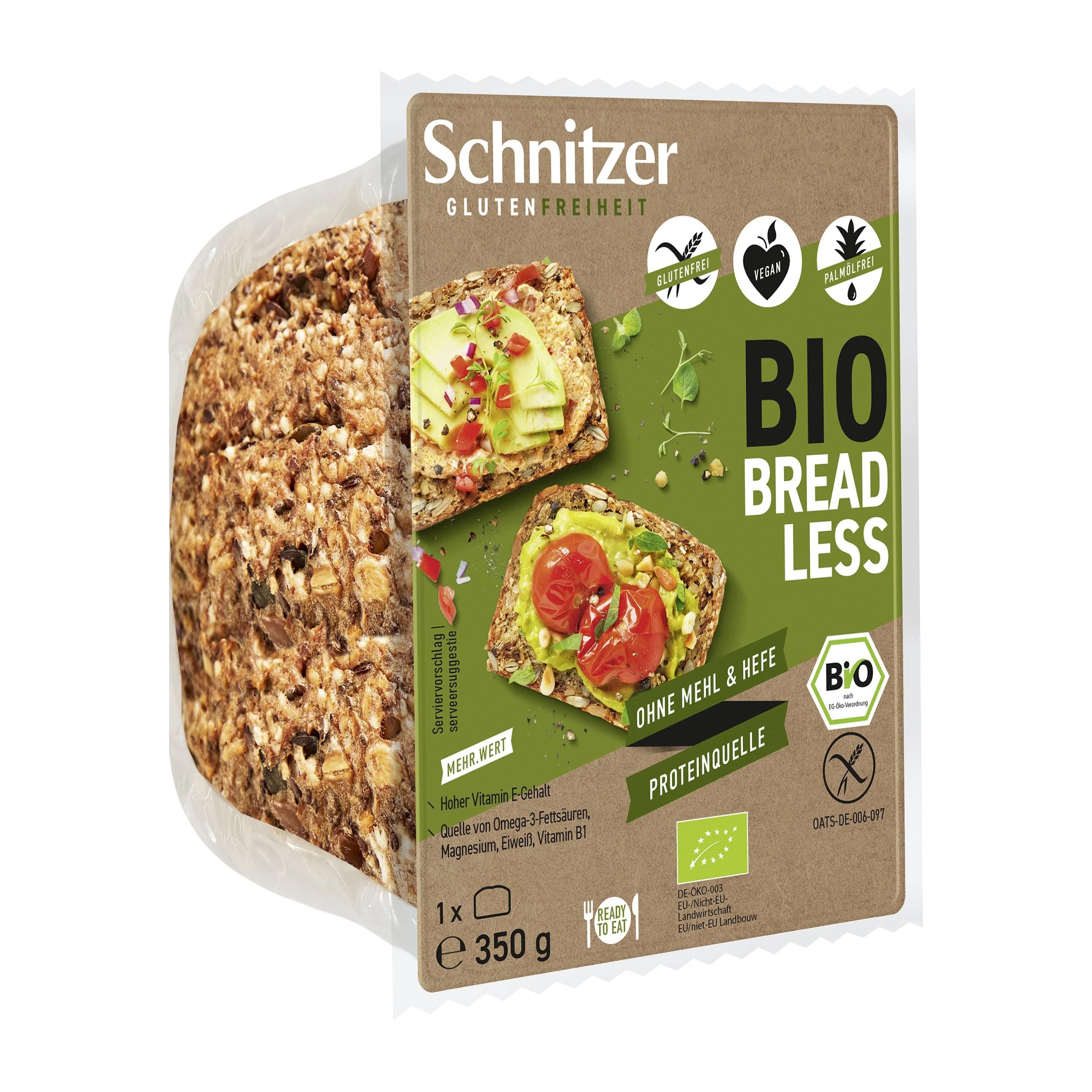 Schnitzer Chléb semínkový bezlepkový BIO 350 g