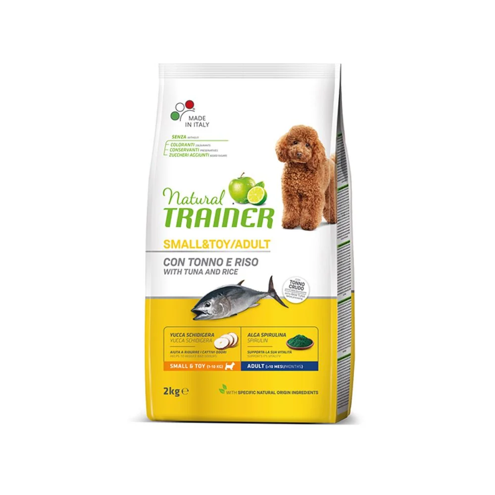 Natural Trainer Small/toy ryba a rýže granule 2 kg