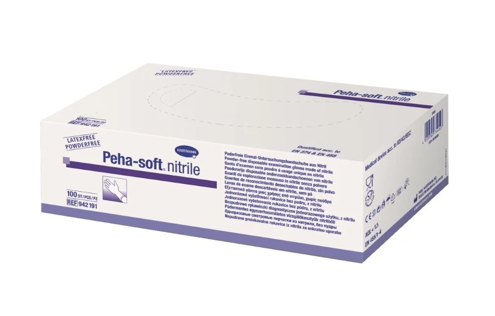 Peha -soft nitrile Vyšetřovací rukavice vel. L 100 ks