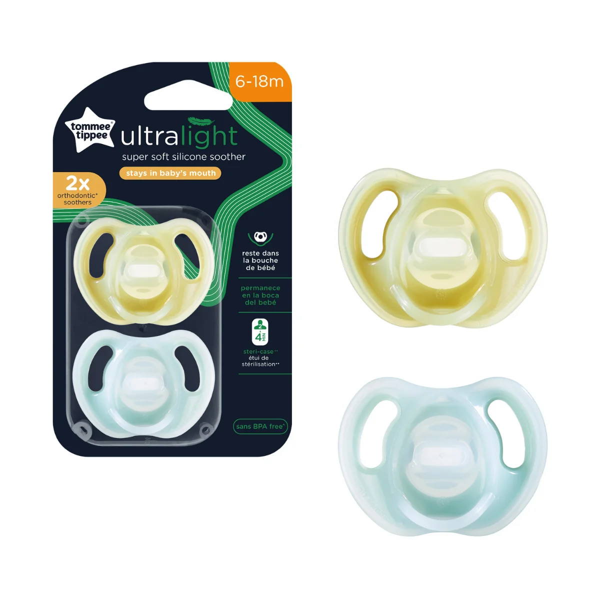 Tommee Tippee CTN Dudlík Ultra light 6-18m 2 ks