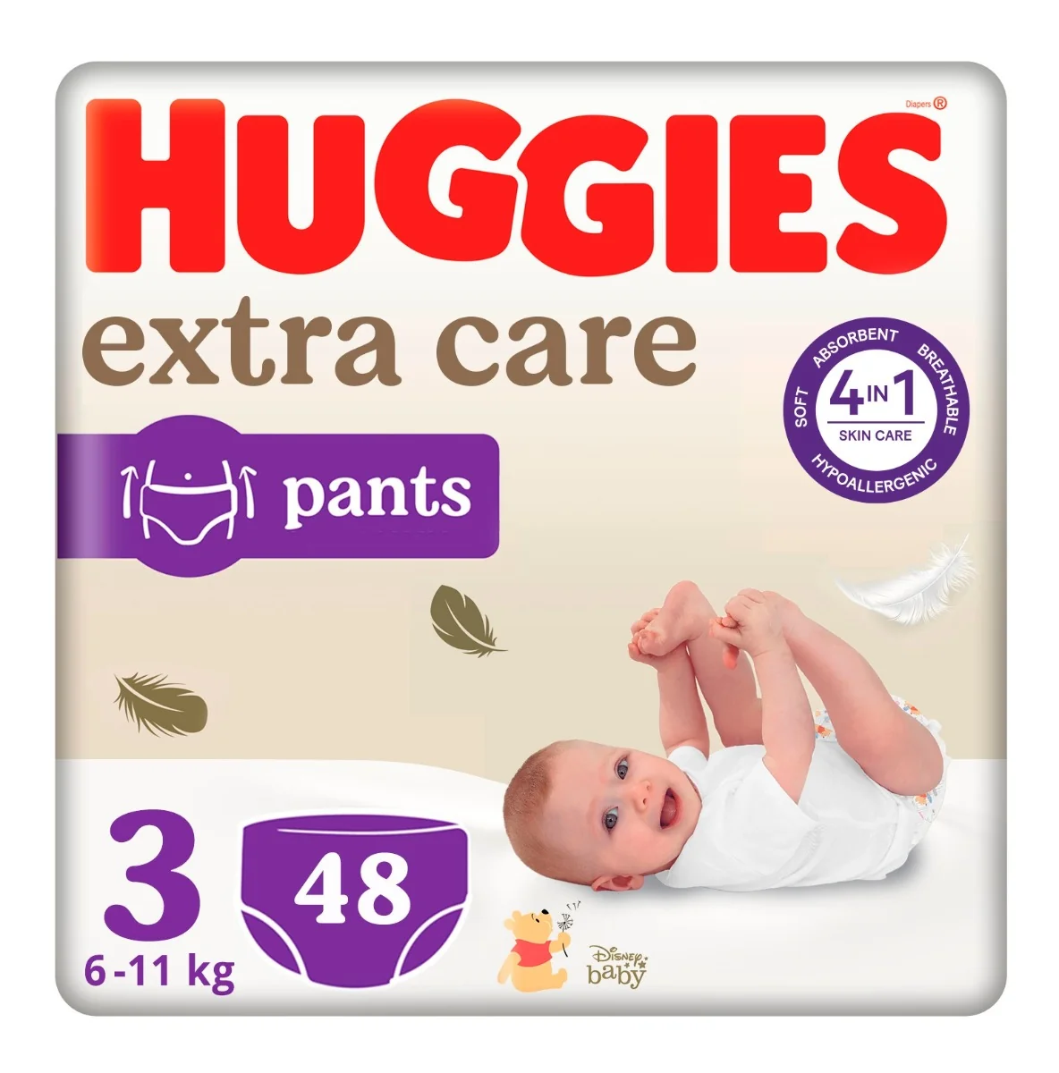 Huggies Extra Care Pants 3 6–11 kg 48 ks