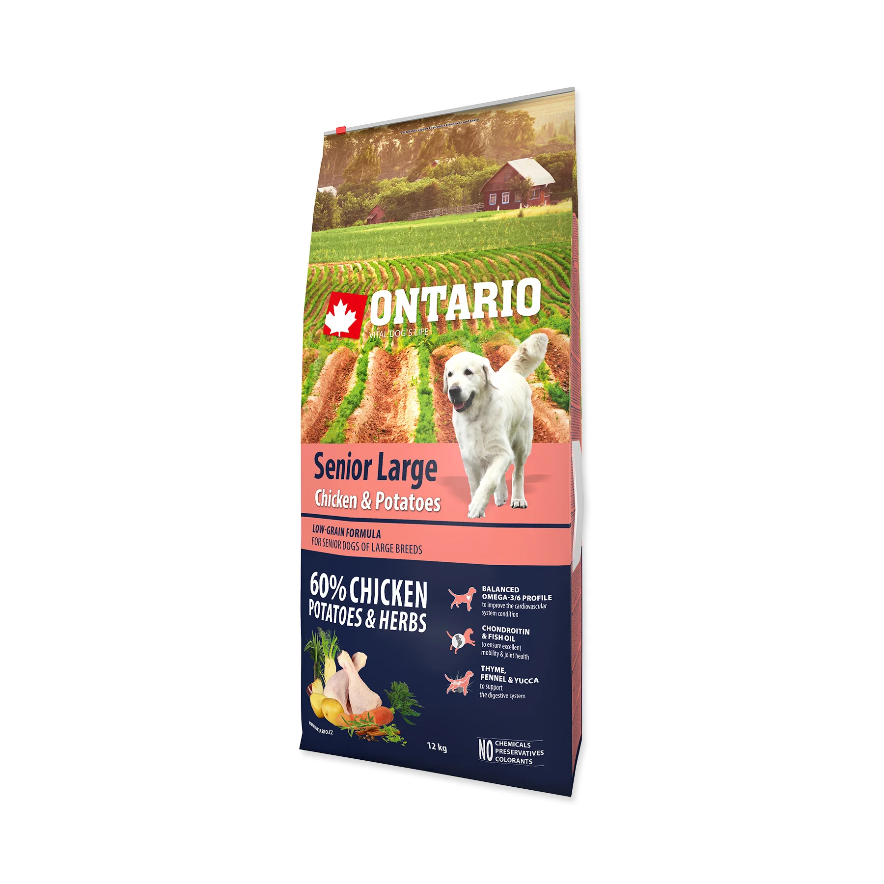 Ontario Senior Large Chicken&Potatoes granule 12 kg