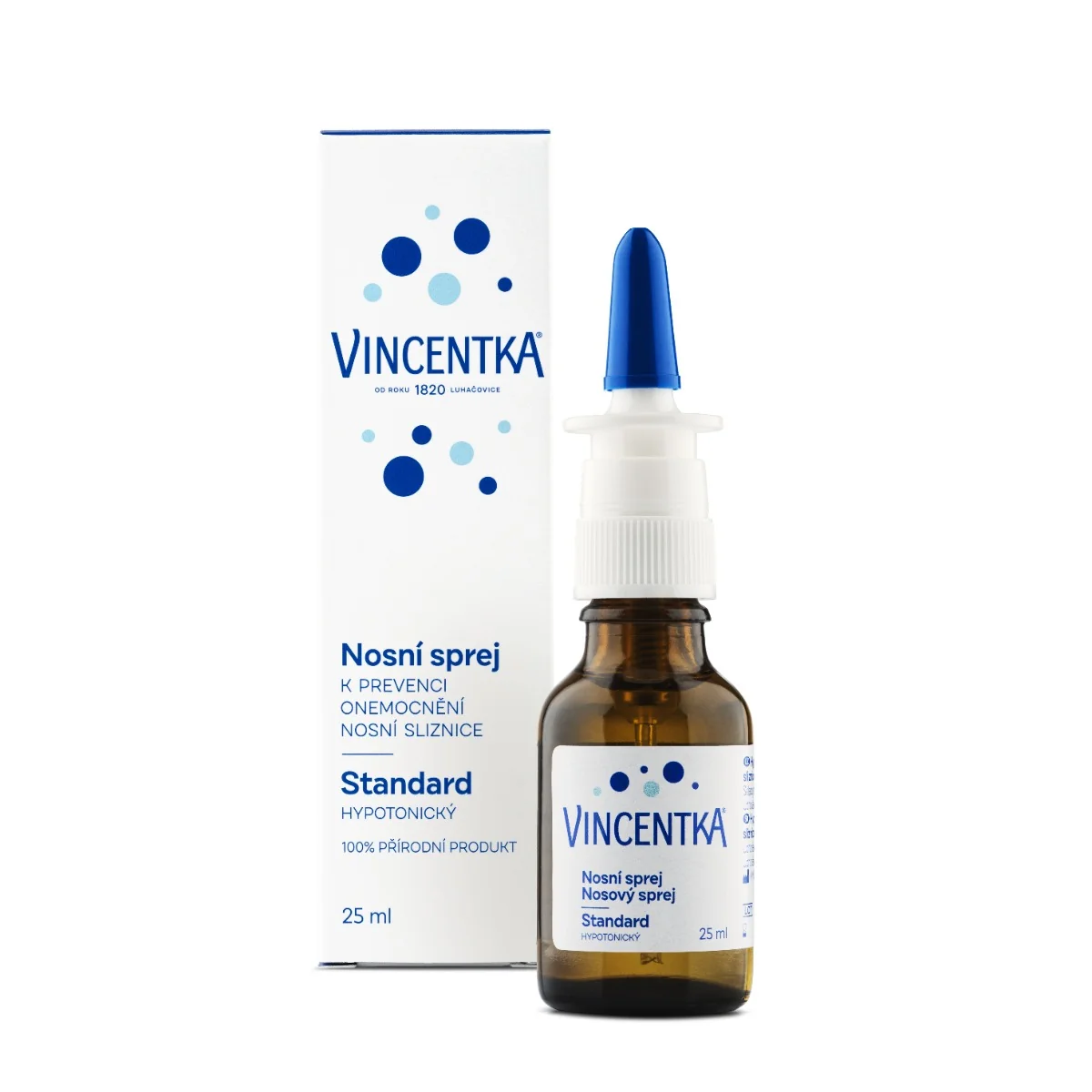 Vincentka Nosní sprej STANDARD hypotonický 25 ml