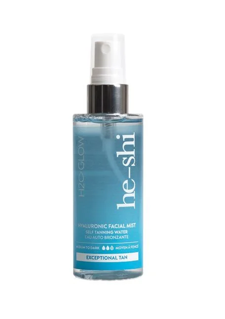 he-shi H2O Glow Hyaluronic Facial Mist samoopalovací pleťová voda 100 ml