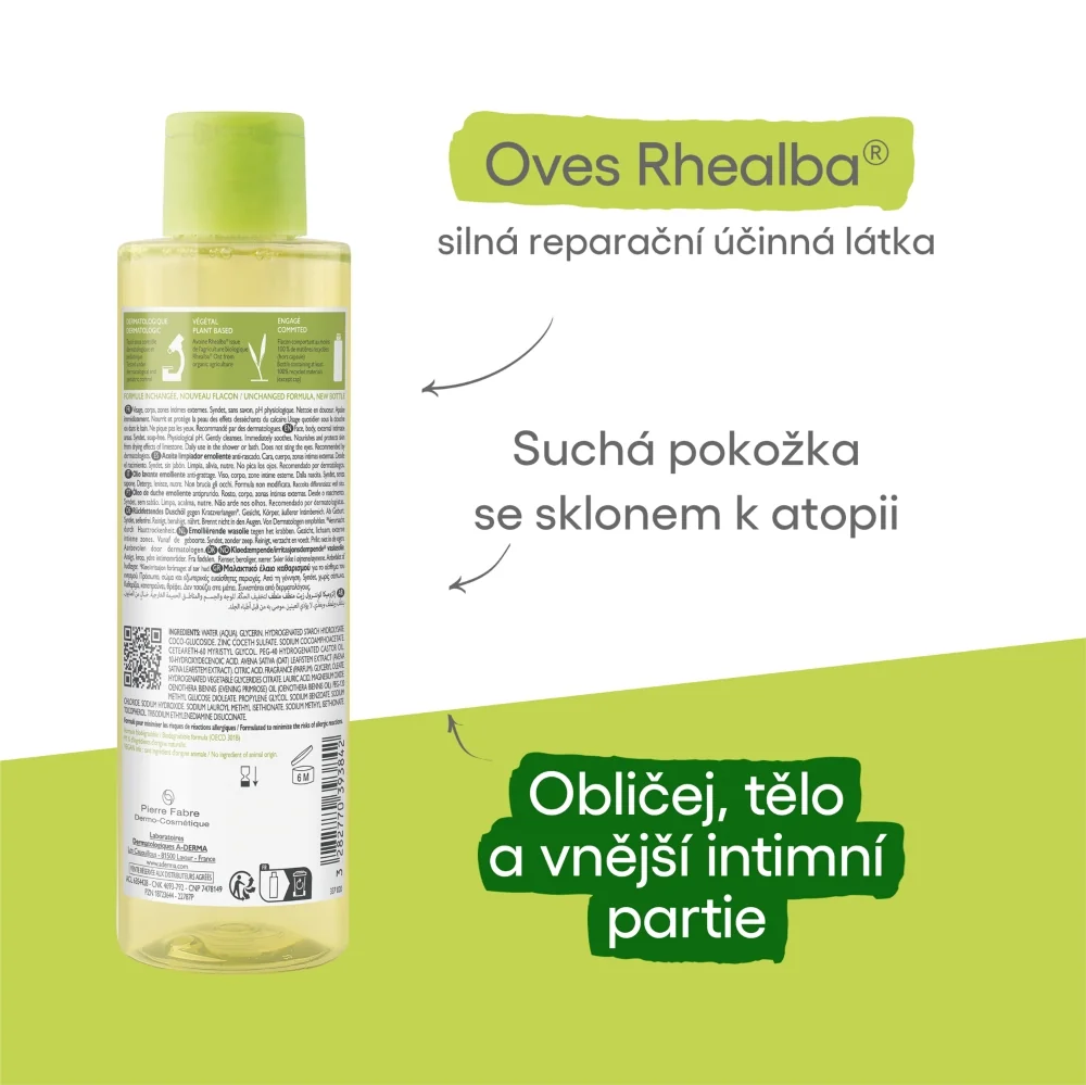 A-Derma Exomega Control Zvláčňující sprchový olej 200 ml