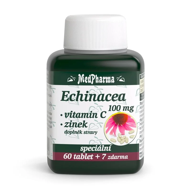 MedPharma Echinacea 100 mg + vitamin C + zinek 67 tablet