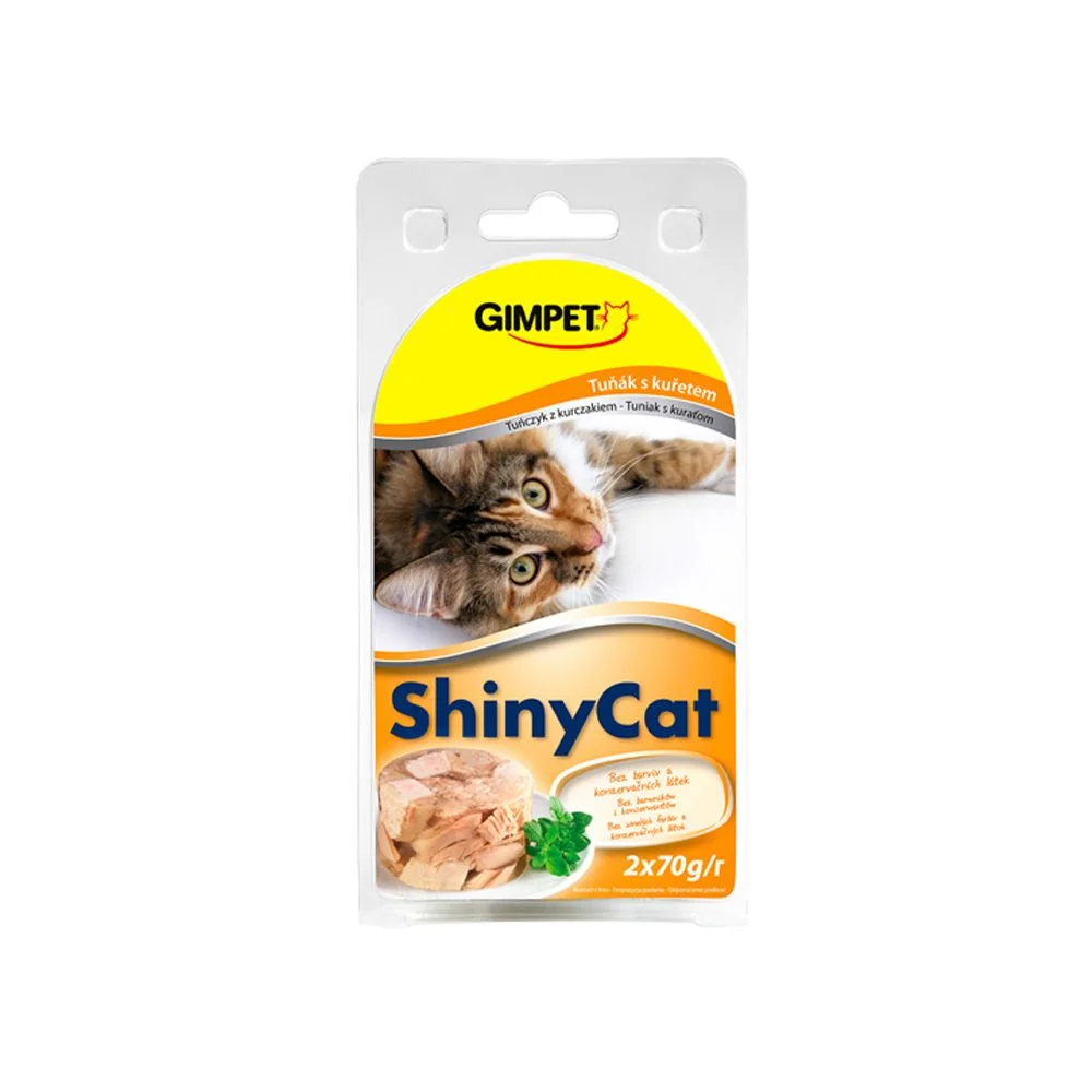 ShinyCat Tuňák/kuřecí konzerva 2x70 g