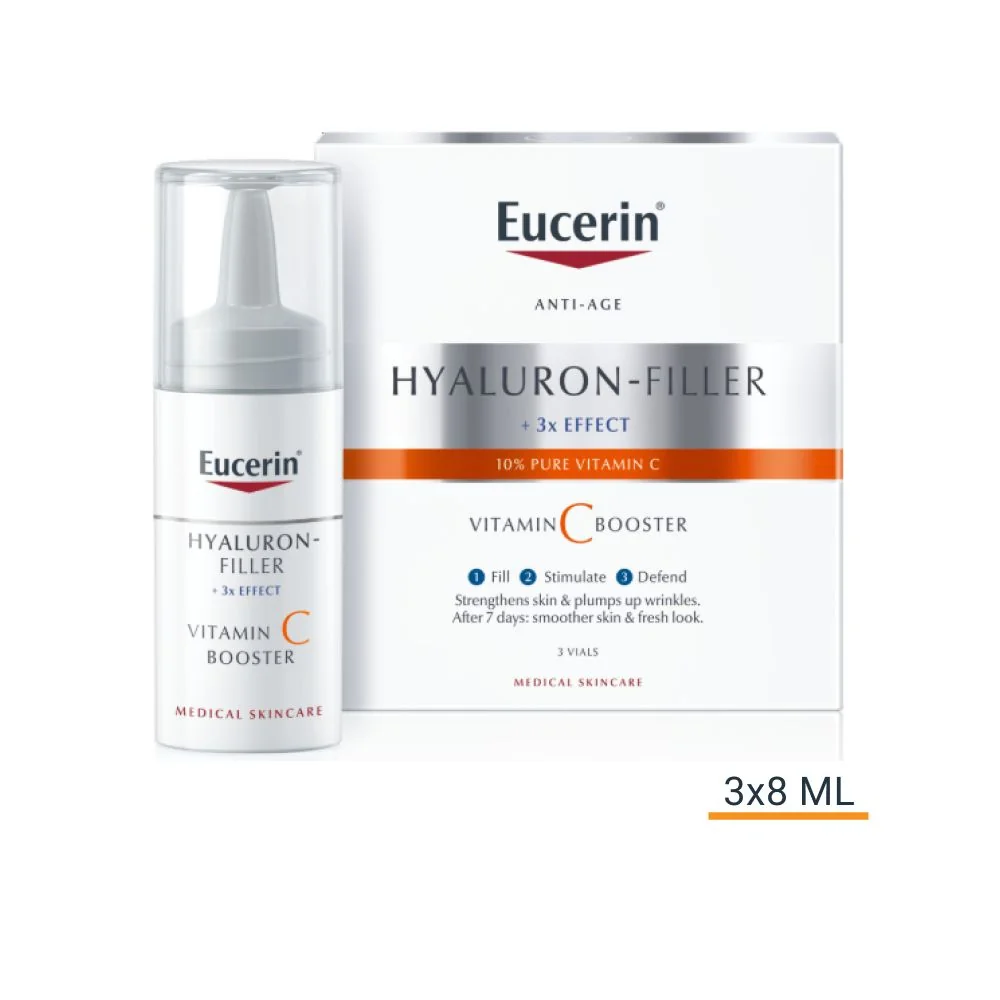 Eucerin Hyaluron-Filler + 3x Effect Vitamin C booster proti vráskám 3x8 ml