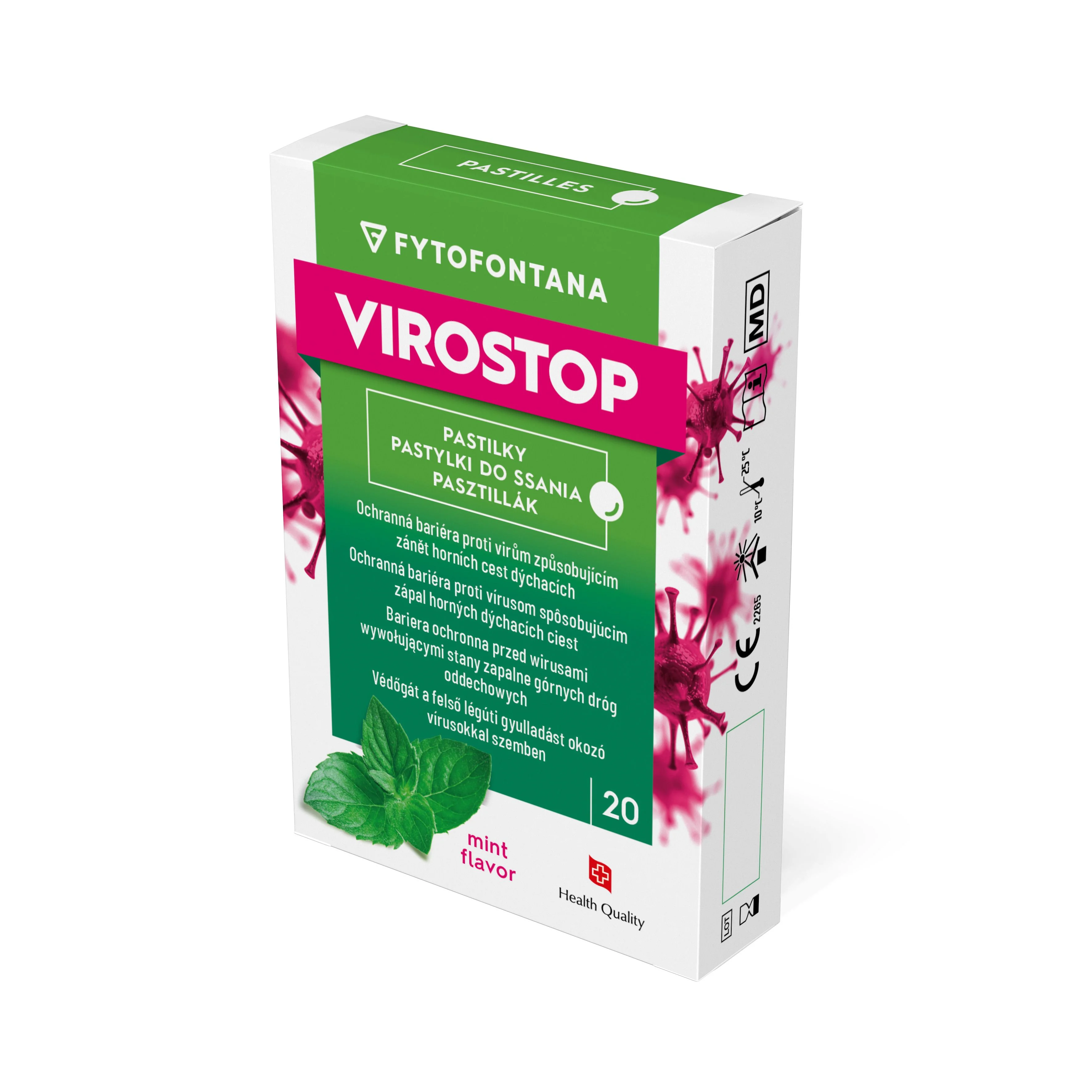 Virostop Pastilky máta 20 ks