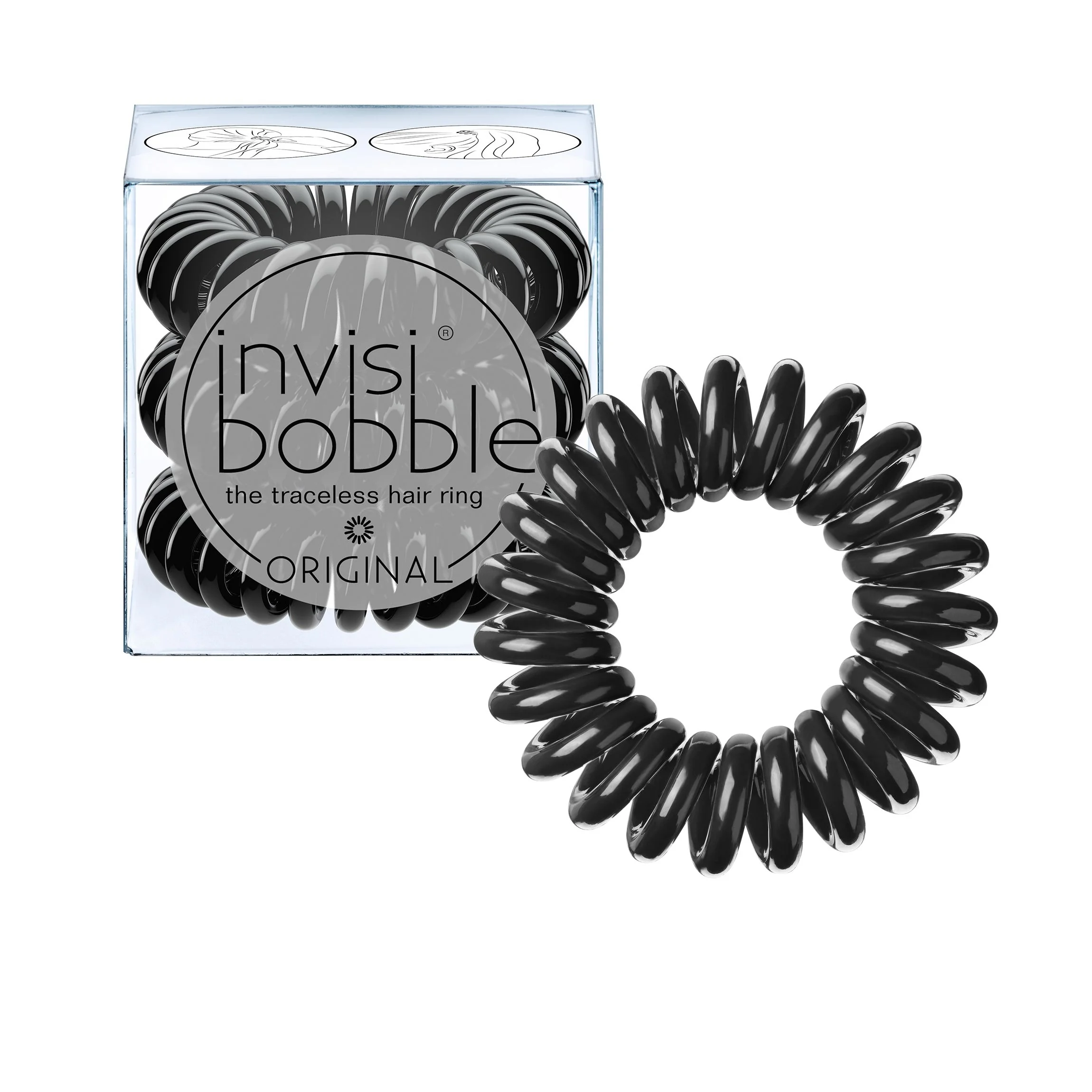 Invisibobble Original True Black gumička do vlasů 3 ks