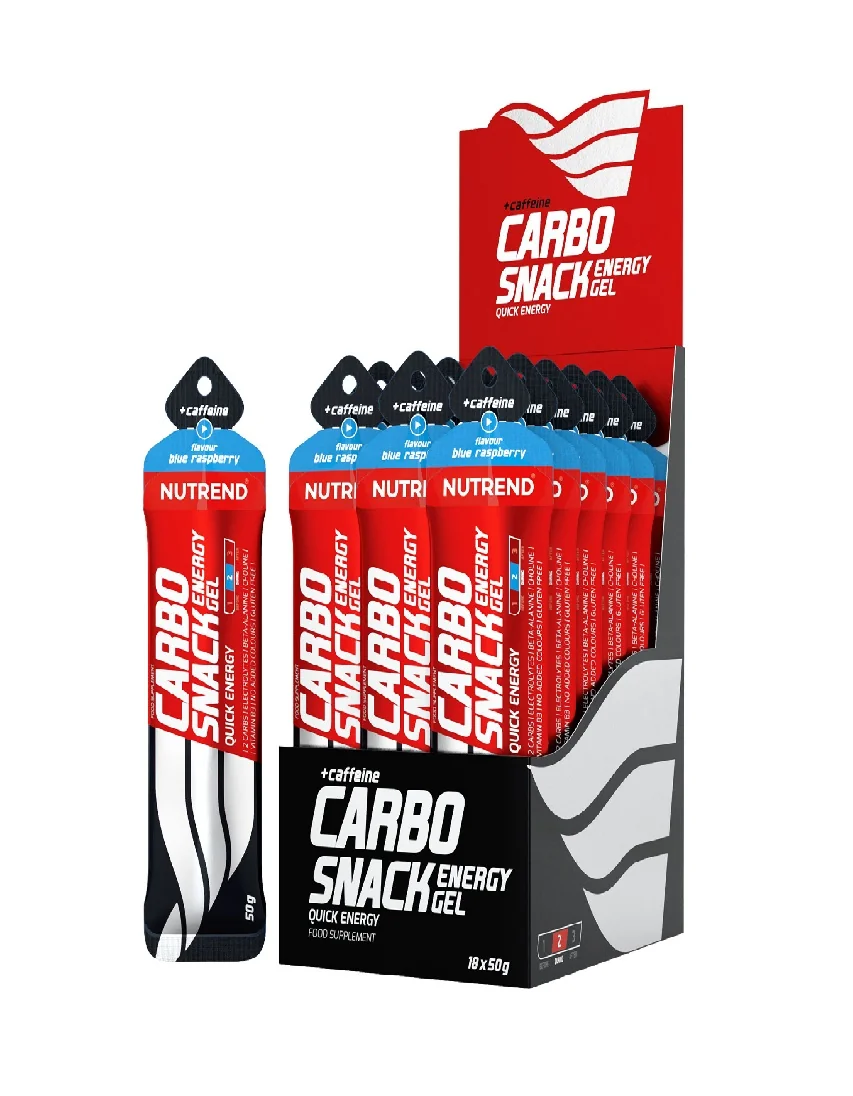 Nutrend Carbosnack with Caffeine modrá malina sáček 50 g