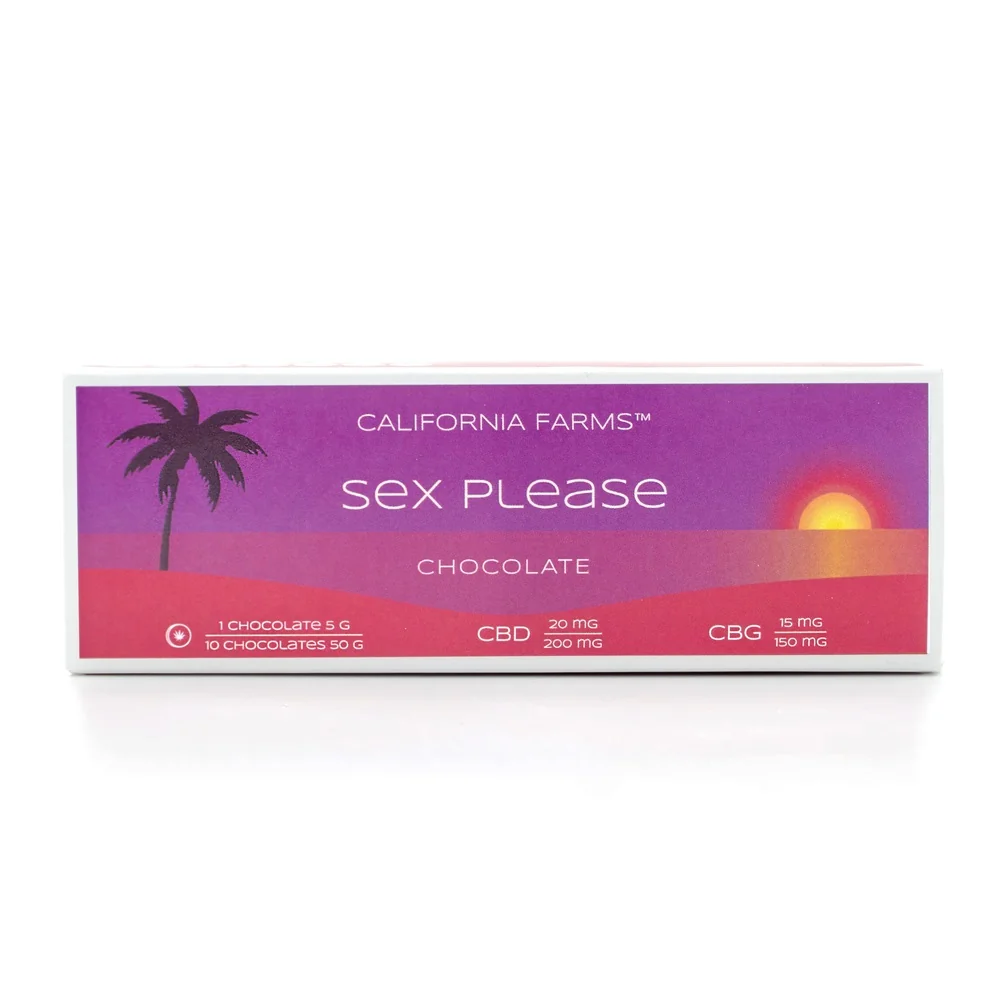 California Farms Sex please 200 mg CBD/150 mg CBG čokoláda 10 ks