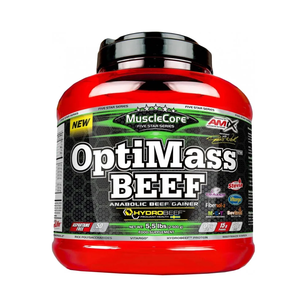 Amix Nutrition OptiMass Beef 2,5kg - čokoláda, kokos