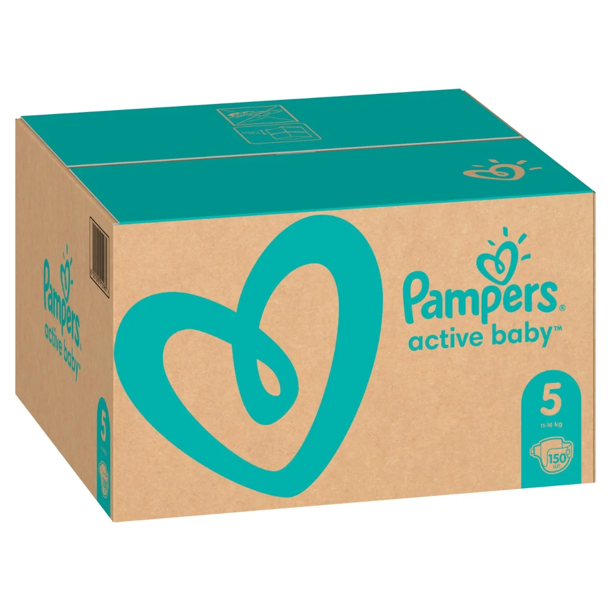 Pampers Active Baby vel. 5 Monthly Pack 11–16 kg dětské pleny 150 ks