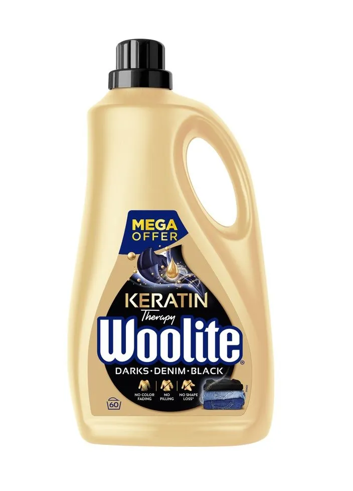 Woolite Keratin Tekutý prací prostředek na černé prádlo 3,6 l